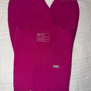 Figs Magenta Scrub Set